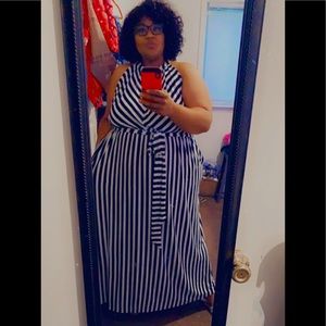 Black and white Lane Bryant maxi sundress